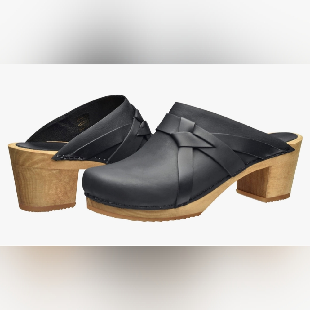 Sanita MANUELLA Square Open Mules/Clogs Women Black - Size 37